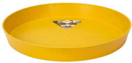 Elho Loft Urban Saucer Round 14 - Plato por Exterior Accesorios - Ø 14.0 x H 1.9 cm - Amarillo/Ochre