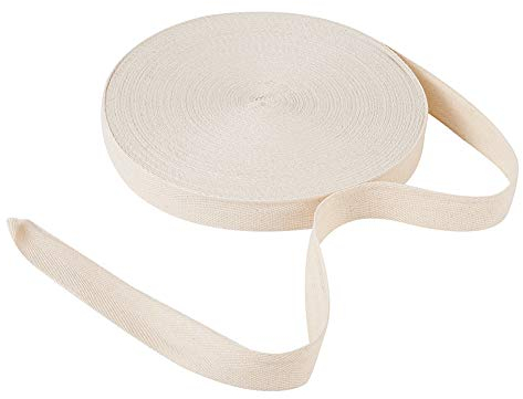Cherisjewellery, 49 Meter 2,5 cm Köperband, 25 mm Fischgrätenmuster, Gurtband für Handwerk, Nähen, Geschenkverpackungen, Leinen