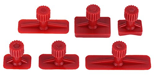 Qiilu Car Dent Repair Puller Tabs, 6Pcs Car Auto Body Dents Removal Pulling Tabs Paintless Dent Repair Tools.-for pdr glue tabs