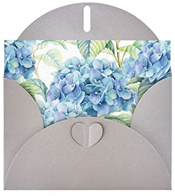 Carte de vœux en papier nacré gris hortensia de haute qualité, pour anniversaire, Saint-Valentin, anniversaire de mariage, fête de remise de diplôme, etc. 10,2 x 15,2 cm