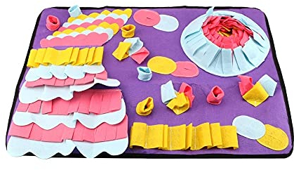 Schnüffelteppich für Hunde Haustier Katze Hund Trauf Mad Haustier Schnüffeln Trainingsdecke Abnehmbare Fleece Pads for Hunde Welpen Katze Linderung Stress Puzzle Spielzeug (Color : 70x50)