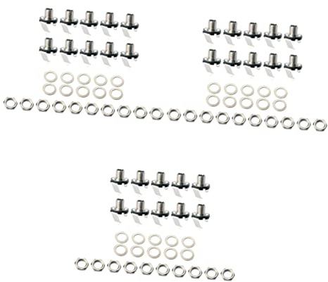 MILISTEN 30 Stück Stecker-Zoll-Teilehalterung für Steckdosenzubehör und Unterlegscheiben, MM-Klinkenstecker Muttern, weiblicher Stecker mit Mono-Akustikgitarre, Bassfarben, Panel für elektrische
