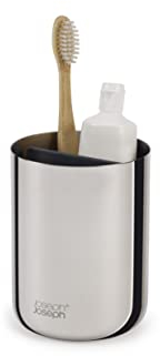 Joseph Joseph EasyStore - Luxus Edelstahl Zahnbürstenhalter Caddy Badezimmer Lagerung, Regular- Stahl