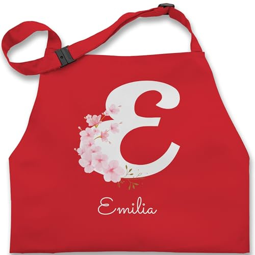 Geschenk mit Namen personalisiert by Shirtracer - Kinderschürze Schürze Kinder Jungen - Weihnachten Name Anfangsbuchstabe - Personalisierte Geschenke mit Buchstaben Mädchen Geschenkideen mit Namen