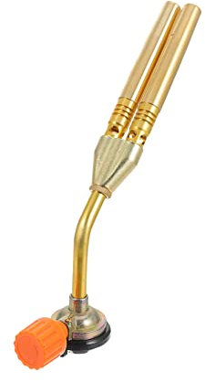 YARNOW Brûleur Double à Gaz De Soudage Et Torche Au Butane Réglable Pour Barbecue à Brasero, Portable, Compact, Usage Camping Et Plein Air,