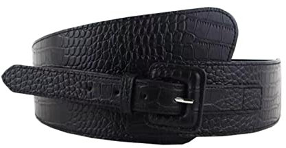 Damen Kummerbunds Quadratische Dornschnalle Breiter Gürtel Körper Korsett Damen Schwarz Braun Taillenbänder Taillendichtung Elastischer Taillengürtel