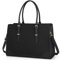 IGOLUMON Laptop Bags for Women 15.6 Inch Tote Bag Large Leather Ladies Handbags Shoulder Bags Designer Women's Totes for Work School Business Black