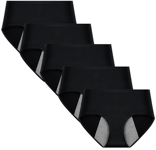 Yintry sous-vêtements menstruels pour Adolescentes, Culottes menstruelles pour premières règles, Culottes de Protection en Coton Anti-Fuite à Flux léger(Utiliser avec Un Tampon)