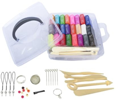 Operitacx Ofenbackton Farbe Polymer- Diy Modellier-blöcke Spielzeug Mit Werkzeug Für Junge Mädchen