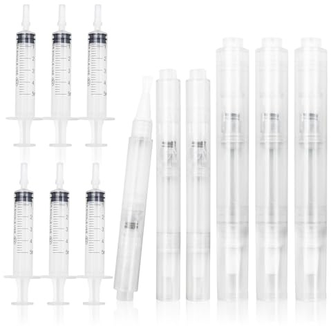 ZOCONE 12 Pcs Touch Up Paint Pen Set, 3ml+5ml Paint Touch Up Pen Refillable for Walls with 5ml Paint Syringe Brush Touch Up Paint Pen for Walls Refillable Paint Pens for Drywall Cabinets Furniture