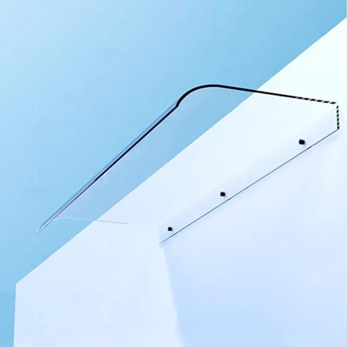 XRDSHY Vordach Überdachung Haustürvordach Pultvordach,Pultbogenvordach aus 3.5 Mm Transparent Polycarbonat,Moderne Vordach für Haustür,Uv Regen Schneeschutz für Tür Fenster Veranda,40x180cm