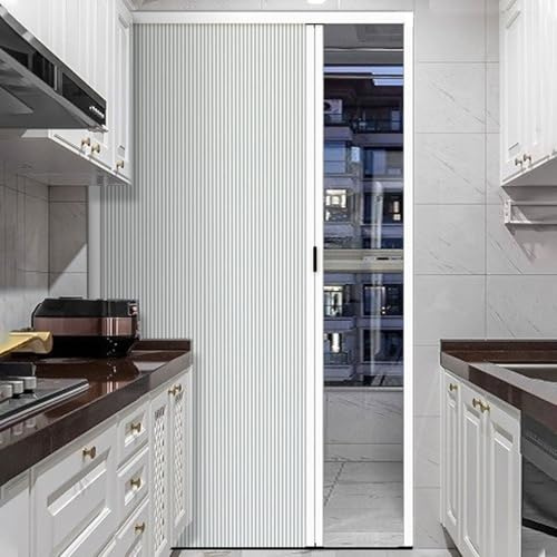 Falttüren Innentüren Falttüren für Privatsphäre, Magnetische Ziehharmonika-Schiebetür mit Anpassbarem Muster, 100% Verdunkelungs-Falttür für Waschküche, Badezimmer, Schrank(48x80in(121.9x203.2cm))