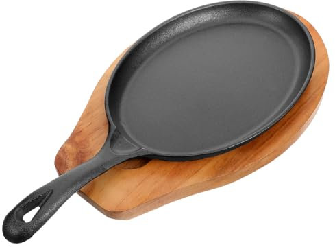 Alipis 1set Padella Ghisa Con Base Padella Non Appiccicosa Per Cucinare Steak e Altri Alimenti Per Cucina e Ristoranti
