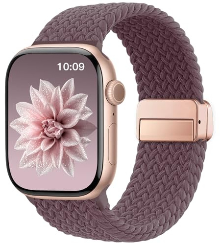 Jiamus Braided Strap for Apple Watch Straps 38mm 40mm 41mm 42mm 44mm 45mm 46mm 49mm Women Men,Upgraded Strong Magnetic Clasp Adjustable Bands for iWatch Series 11 10 9 8 7 6 5 4 3 2 1 Ultra3 SE3