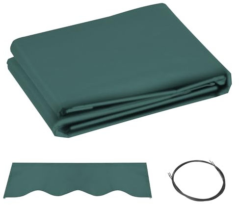Outsunny Awning Replacement Canopy, Water Resistant UPF 50+ Sun Shade Cover for 3 x 2.5 m Garden Awning (Fabric Only), Green