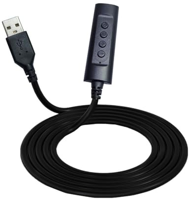 3.5mm To USB External Sound Card With Volumes Control Mics On OffButton Automatically Detect Sound Card