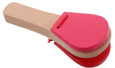 Milisten Holz Kastagnetten Mit Langem Griff Für Junge Mädchen Und Erwachsene Sicherheitsgeprüftes Musikinstrument Für Junge Mädchen Orff-methode Rhythmusinstrument Fingerklöppel Für
