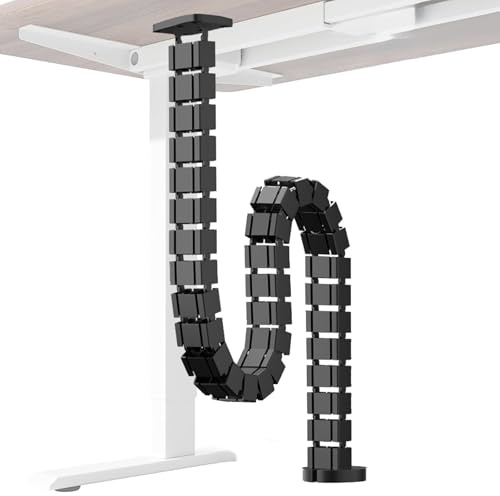 Kabelführung Schreibtisch 130cm, Flexibles Kabelmanagement Schreibtisch