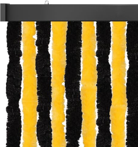 Arsvita Rideau anti-insectes, 90 x 200 cm (largeur x longueur), en molleton, vert chiné, pour camping, terrasse, pavillon ou porte de balcon, diamètre 4 cm