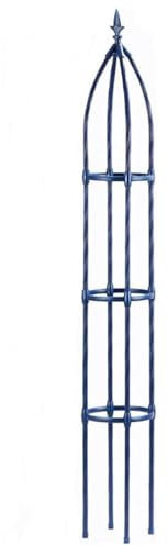 GUOGLZ Obélisque De Jardin Treillis De Concombre Arche Rosiers Pergola Colonne Support Plantes Grimpantes Tuteur Tomates Fleur Plante Treillis pour Fleurs De Légumes(Blue,40x220cm)