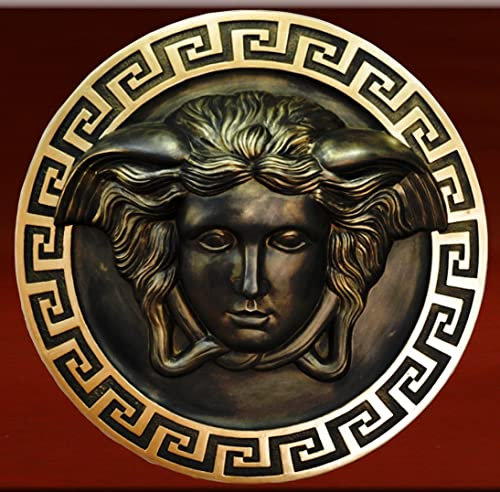 Bavary Handmade Wall Relief Greek Wall Art Antique Medusa Design Handmade 50cm Antique Gold