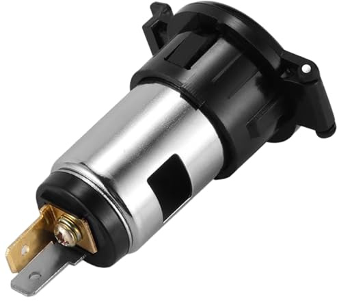 Accendi per accendino per sigaretta di auto, presa accendisigari per auto-migigate 12-24 V Metal con coperchio staccabile 120-250W Outlet di potenza anti-flaming