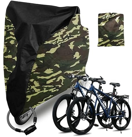 Esoes 210D Oxford Fahrradabdeckung Wasserdicht UV-Schutz für 26–29 Zoll Mountainbike Citybike Winddicht Schnee Diebstahlschutz Garage Outdoor