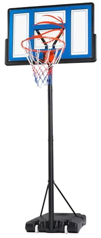 LALAHO Outdoor Basketball Hoop 2.3-3.05m Adjustable Professional Stand Blue