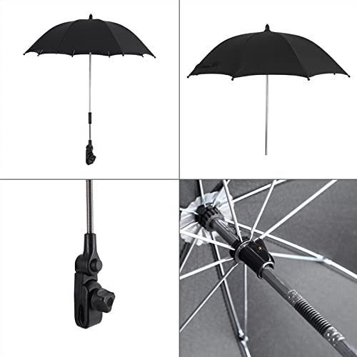 Generic Paraguas Ajustable para Cochecito de bebé, Protección Solar contra la Lluvia para Silla de Ruedas, Cochecito para bebé y Niño Pequeño