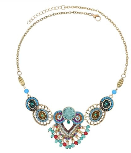 YOPI Retro-Halskette im Bohemian-Ethno-Stil for Damen mit Anhänger, Headset-Kette – einzigartiges Modeaccessoire