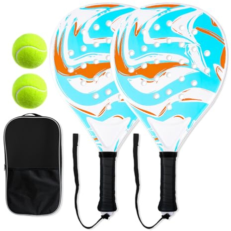 Lightweight Pickleball Racket - Carbon Fiber Paddle, Non Slip Portable Paddleboard Set for Women Kids Adults, Sports Racket for Pickleball Games Practice Park Garden School Vacation