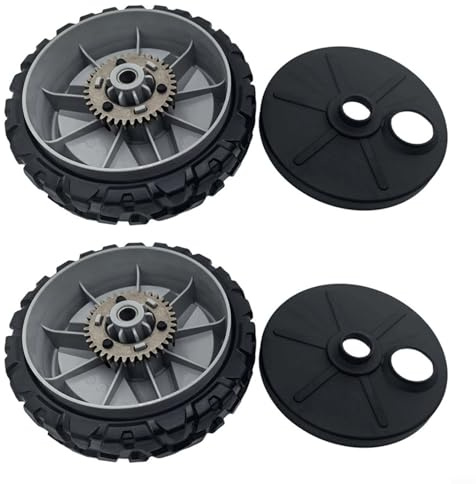 Glomc Ruote motrici per tosaerba da 20,3 cm, con coperture antipolvere interne, ricambio per 580365301 e 581840401, compatibili con Hu700Awd, Hu800Awd, Lc221A Lc356Awd e (4 pezzi)