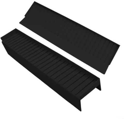 MoSundi Protezione in silicone per bordi del lavandino con ventosa, per paraspruzzi con inclinazione per evitare fuoriuscite d'acqua, protezione flessibile da ritagliare per cucina e bagno (nero)