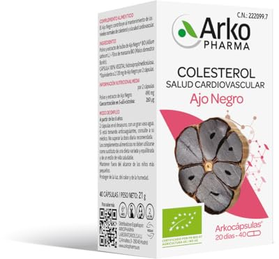 ARKOPHARMA Arkocápsulas Ajo Negro Bio, 45 Cápsulas, Sin Olor, Antioxidante