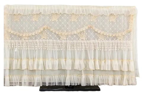 MKYYIOED Tv Abdeckung Lace LCD TV Cover 42 Inches Curved Surface 55 Don't Take It Off Television(Style 01,200 * 360cm)