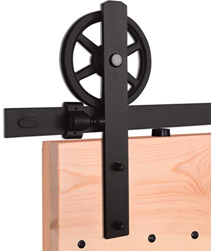 121cm/4FT Vintage Spoke Industrial Rad Schiebetür Barn Holz Innen Tür Schiebetürbeschlag Set Schiebetürsystem/sliding barn door hardware