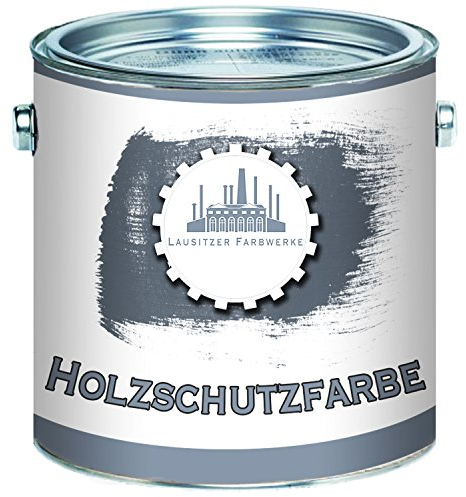 Lausitzer Farbwerke Holzschutzfarbe traditionelle Wetterschutzfarbe hochdeckender und effektiver Holzschutz in Weiß Beige Grün Schwedenrot Rotbraun Dunkelbraun Schwarz (1 L, Farblos)
