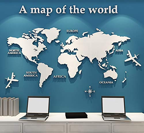 3D DIY Weltkarte Wandaufkleber Kristalldekoration Büro Studie Wohnzimmer Sofa Hintergrund Wandaufkleber Dreidimensionale Wanddekoration Wandbilder Wandsticker Wandtattoo