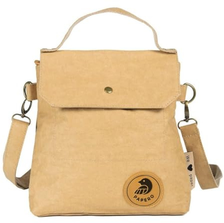 Papero ® aus Kraft-Papier Handtaschen oder Umhängetasche | robust, wasserfest ultraminimalistisch PHEASENT Vegan nachhaltig Damen viele Fächer Platz DURCHDACHT