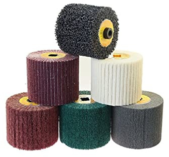 ZZSRJ 1 Uds 120 * 100 * 19mm Cepillo de Solapa de Nailon no Tejido Rodillo de desbarbado Pulido Satinado Acero Inoxidable (Color : Felt)