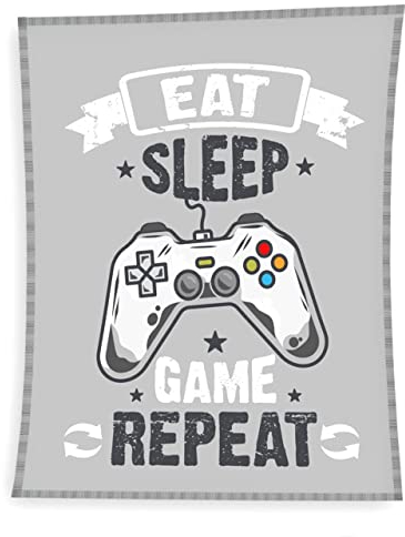 MTOnlinehandel Gaming Kuscheldecke 150x200 cm · Coral Fleece-Decke für Kinder, Teenager und Erwachsene · Tagesdecke flauschig weich · Geschenke Teenager · Gamer-Bettwäsche Gaming Deko