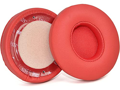 Solo3 Ear Pads Cushions Replacement for Beats Solo 2 & Solo 3 Wireless On-Ear Headphones, Ear Cushions Memory Foam Earpads with Soft Protein Leather(Orange)