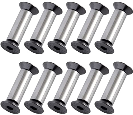 10 Stück YFS Flachsechskantschrauben Messergriff Bolzennieten Geeignet 5 mm Griffloch DIY Griff Bolzen Nieten Schraube YFS Flachsechskantmesser Befestigungsschrauben 5 mm