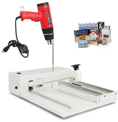 2-in-1-Schrumpffolienmaschine, Wärmeverpackungsmaschine, 30 cm Schrumpffolien-Versiegelungsgerät mit einstellbarer Geschwindigkeits-Heißluftpistole, manuelle Heißsiegelmaschine zum gleichzeitigen