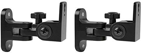 Seprendi Speaker Wall Mount Bracket, Zinc Alloy Universal Surround Sound Wall Holder Stand(2 PCS)