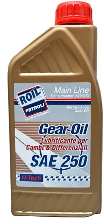 2 Litri di Roil GEAR CD SAE 250 - Olio Minerale per cambi manuali, differenziali, trasmissioni manuali, ingranaggi ipoidi, assali