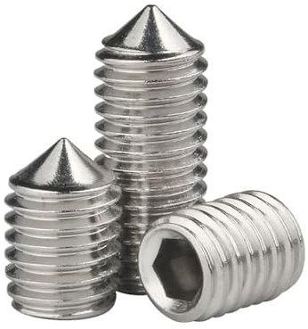 10 Stück Innensechskant-Stellschraube Kegelspitze Madenschraube M2 M2,5 M3 M4 M5 M6 M8 M10 M12 304 Edelstahl, M12