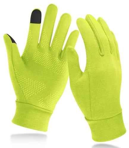 Unigear Guantes Running Correr Pantalla Táctil Guantes Primera Capa para Actividades al Aire Libre Senderismo,Corriendo,Senderismo,Viajes,Carrera,Ciclismo, Otoño e Invierno o Forro de Guantes Ciclismo