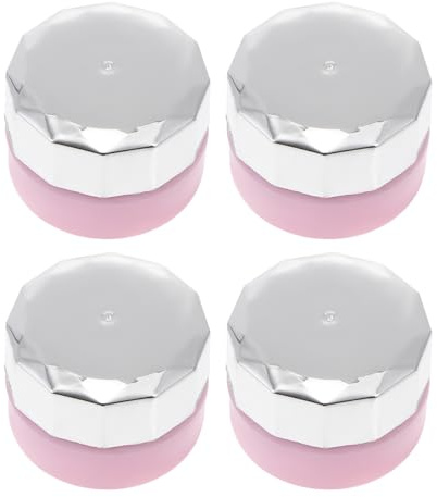 Healeved 4 st fyrkantiga nagellacksflaskor i plast mini tomma nagellim gelburkar