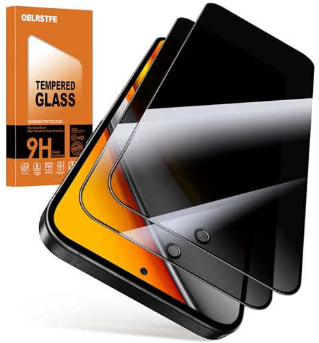 Oelrstfe Protector Pantalla de Privacidad para Xiaomi Poco F3/Mi 11X/11X Pro/11i Cristal Templado Anti Espía Protectora Vidrio Película Dureza 9H Anti-arañazo Privacy Screen Protector,2 Piezas